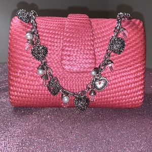 Donna Dixon Straw Mini Bag With Metal Chain‎
